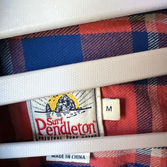 Pendleton Vibrant Red and Blue Plaid Shirt - Picture 3 of 4